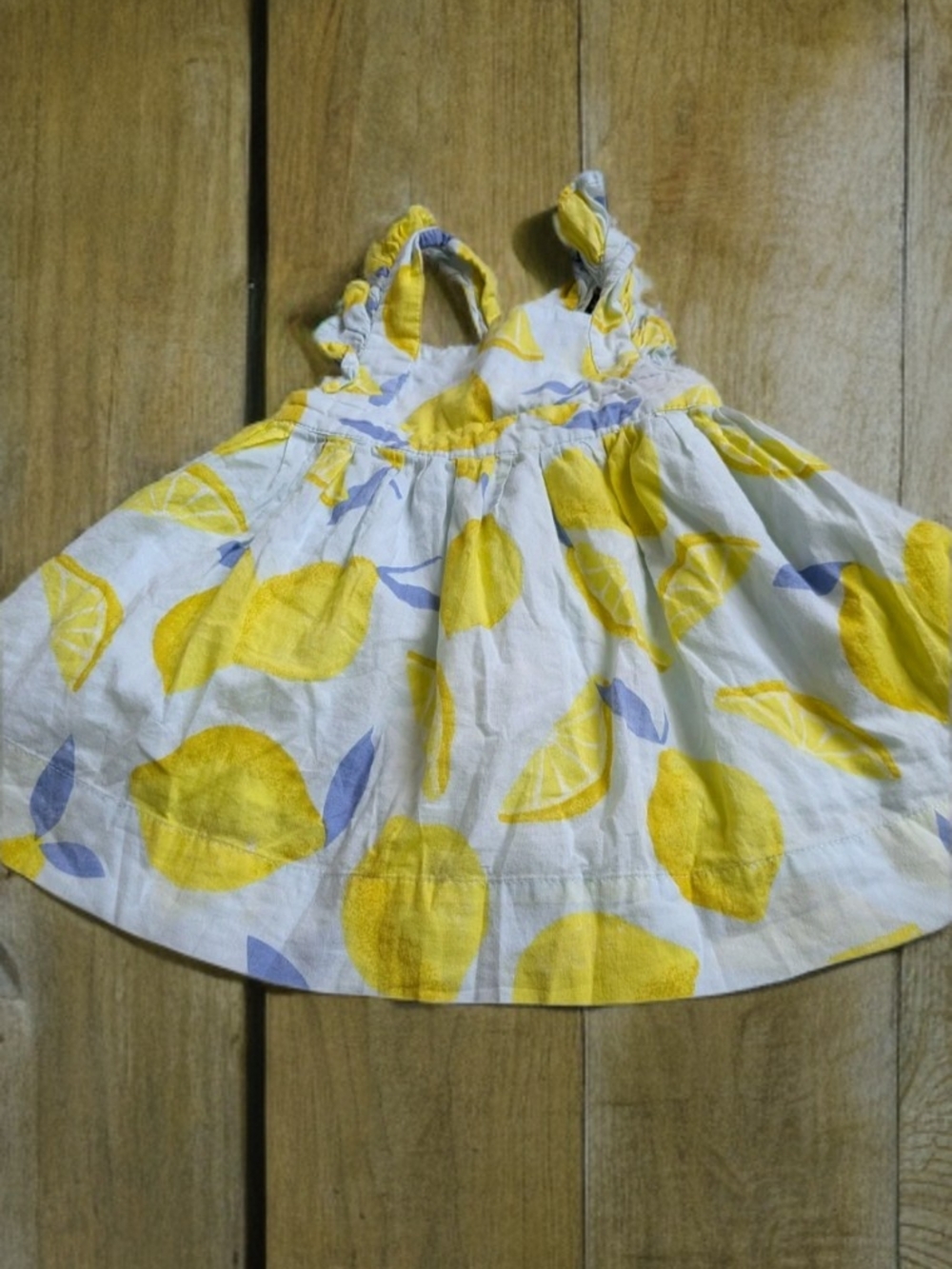 GAP Baby Lemon-Print Romper - Yellow & Light Blue Size 6/12 Months